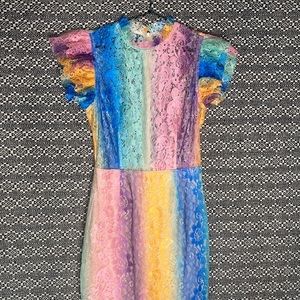 Lace multi colored dress